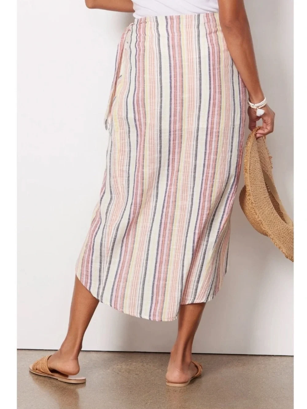 FREE PEOPLE NWT Evereve Aubrey Wrap Sarong Midi Skirt size 10